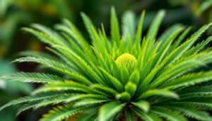 Quando la cycas fa la palla centrale ci sono nuove foglie in arrivo da accompagnare nella fase di crescita