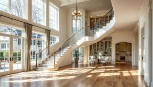 Una villa di periferia custodisce una scala centrale che organizza stanze e livelli gerarchicamente