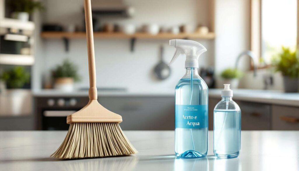 Spruzzare l'aceto e l'acqua sulla scopa: perché è consigliabile farlo prima di spazzare e a cosa serve