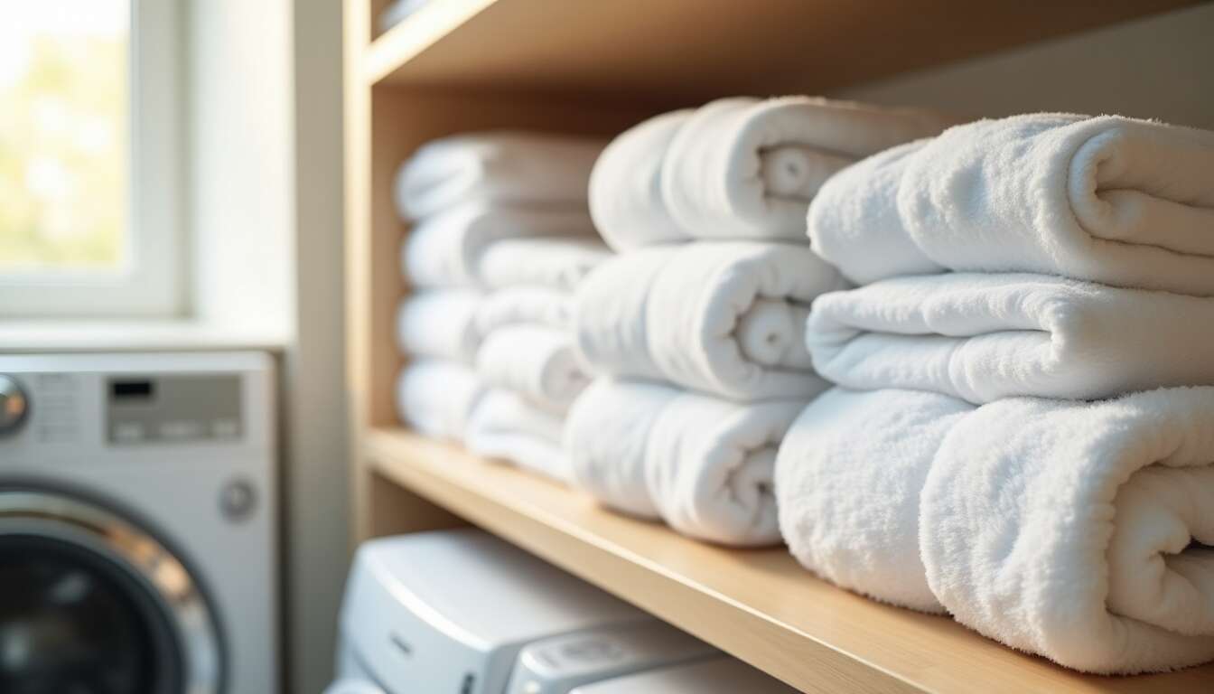 Entretenir la blancheur des serviettes sur le long terme
